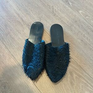 Loeffler Randall Winnie Babouche Black Slippers